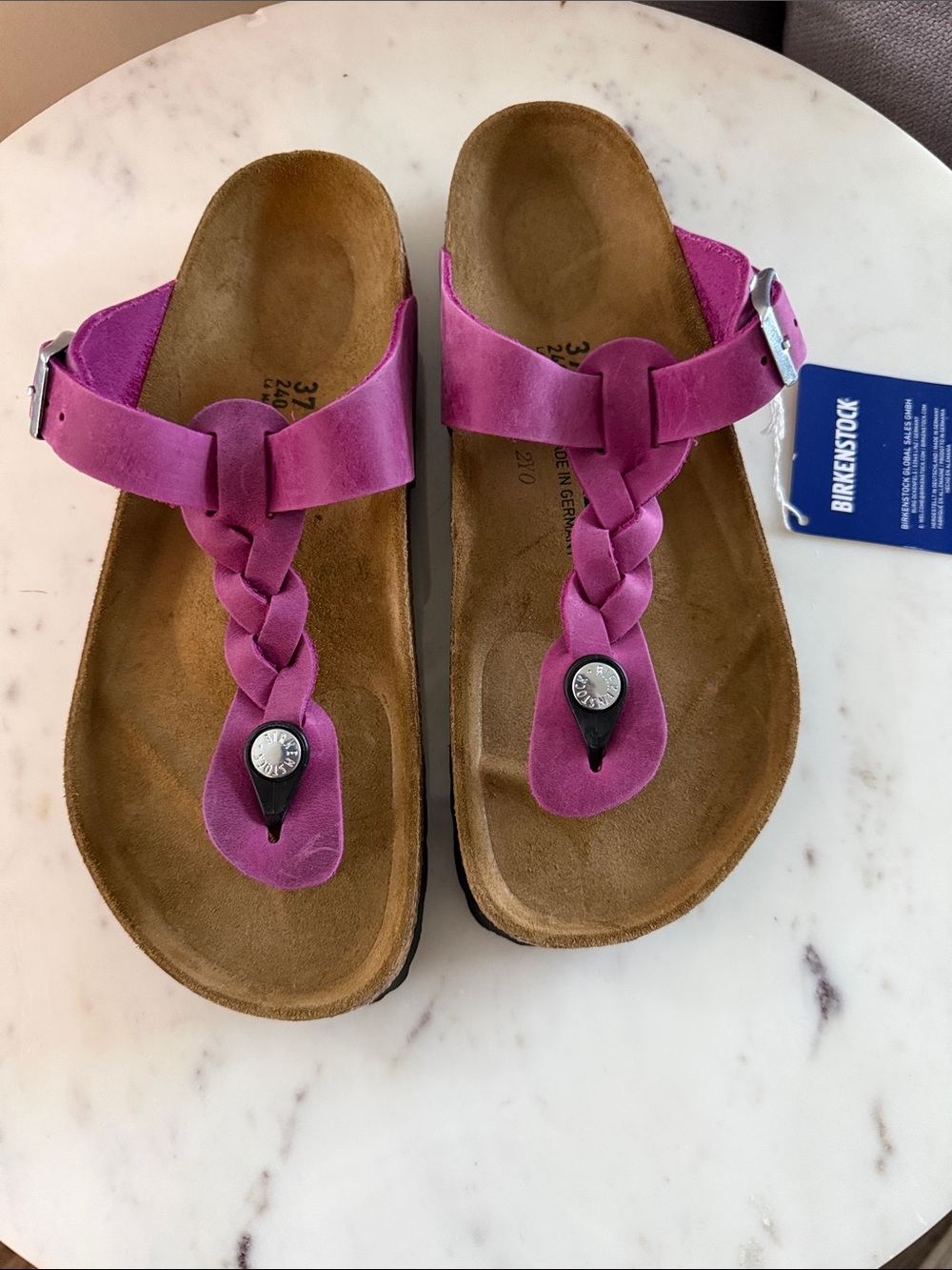 Birkenstock Women’s Braided Thong Sandal - Magenta Size 37